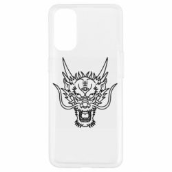 Чехол для Oppo Reno 4 Asian dragon-PrintSalon Чехол для Oppo Reno 4 Asian dragon