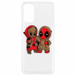 Чехол для Oppo Reno 4 Baby Groot And Deadpool - PrintSalon
