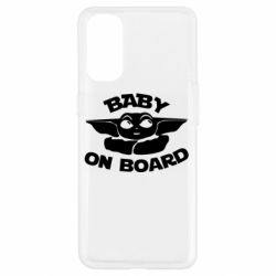 Чехол для Oppo Reno 4 Baby on board yoda - PrintSalon