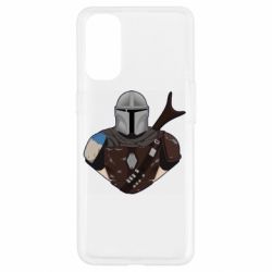 Чехол для Oppo Reno 4 Bust of Mandalorian - PrintSalon