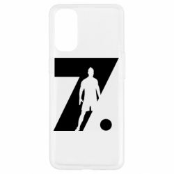 Чехол для Oppo Reno 4 Cristiano Ronaldo Silhouette Art - PrintSalon