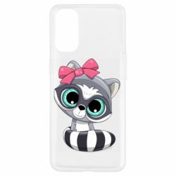 Чехол для Oppo Reno 4 Cute raccoon - PrintSalon
