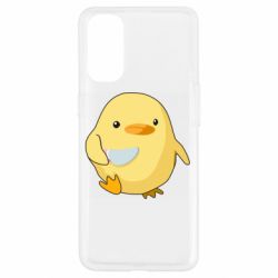 Чехол для Oppo Reno 4 Цыпленок с ножом мем - PrintSalon
