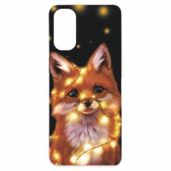 Чохол для Oppo Reno 4Fox And Christmas Lights - PrintSalon
