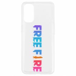 Чехол для Oppo Reno 4 Free fire gradient logo - PrintSalon