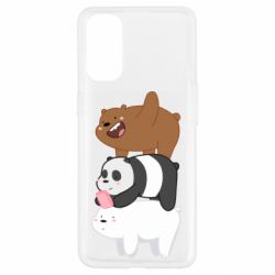 Чехол для Oppo Reno 4 Гризли Панда и Белый - PrintSalon