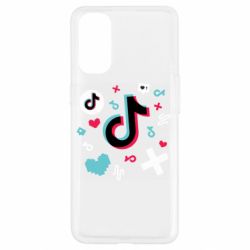 Чехол для Oppo Reno 4 Icons TIK TOK - PrintSalon