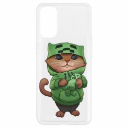 Чехол для Oppo Reno 4 Кот Майнкрафт - PrintSalon