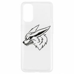 Чехол для Oppo Reno 4 Kurama line art - PrintSalon