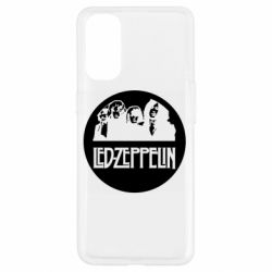 Чехол для Oppo Reno 4 Led Zeppelin in a circle - PrintSalon