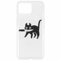 Чехол для Oppo Reno 4 Lite Cat with a knife - PrintSalon