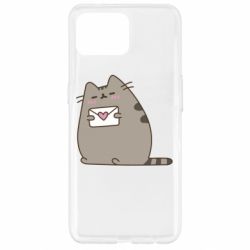 Чехол для Oppo Reno 4 Lite Cat with a letter - PrintSalon