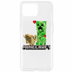 Чехол для Oppo Reno 4 Lite Creeper and Cat - PrintSalon