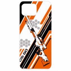 Чохол для Oppo Reno 4 Lite CS: GO AWP Asiimov Skin - PrintSalon