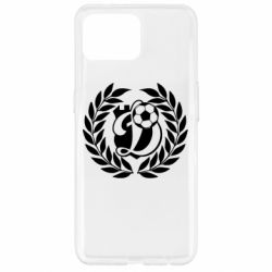 Чехол для Oppo Reno 4 Lite Динамо Киев: мяч, колоски лого