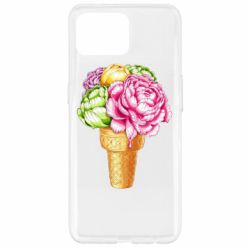 Чехол для Oppo Reno 4 Lite Ice cream flowers - PrintSalon