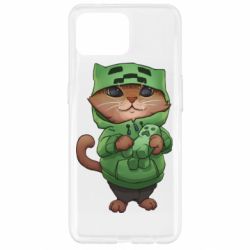 Чехол для Oppo Reno 4 Lite Кот Майнкрафт