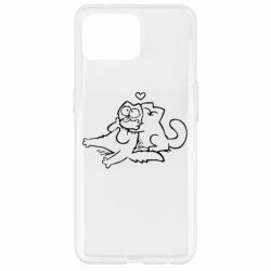 Чехол для Oppo Reno 4 Lite Кот Саймона Любовь - PrintSalon