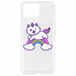 Чехол для Oppo Reno 4 Lite Котик-единорог - PrintSalon