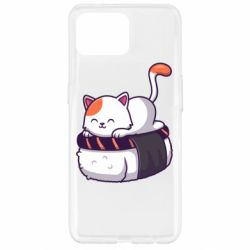 Чехол для Oppo Reno 4 Lite Котик. Суши-кровать - PrintSalon