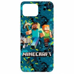 Чохол для Oppo Reno 4 Lite Minecraft Steve Alex And Dog - PrintSalon