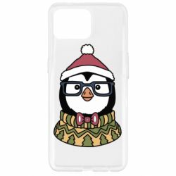 Чехол для Oppo Reno 4 Lite New Year's Penguin - PrintSalon