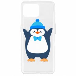 Чехол для Oppo Reno 4 Lite Penguin in a hat - PrintSalon
