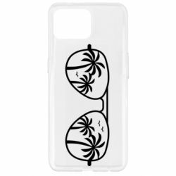 Чехол для Oppo Reno 4 Lite Sunglasses And Palm Trees - PrintSalon