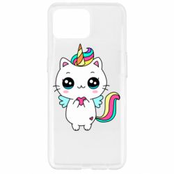 Чехол для Oppo Reno 4 Lite The cat is unicorn - PrintSalon