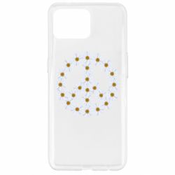Чехол для Oppo Reno 4 Lite Знак мира из ромашек - PrintSalon