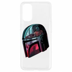 Чехол для Oppo Reno 4 Mandalorian Helmet profil - PrintSalon