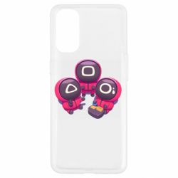 Чехол для Oppo Reno 4 Милые солдаты из игры в кальмара - PrintSalon