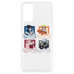 Чехол для Oppo Reno 4 Naruto team 7 in action - PrintSalon