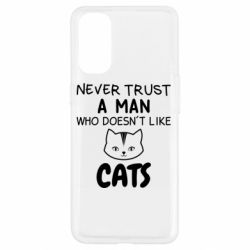 Чехол для Oppo Reno 4 Не любит котов - не доверяй - PrintSalon