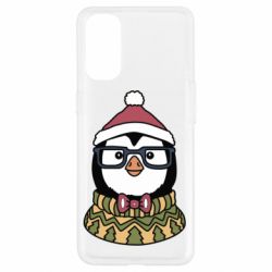 Чехол для Oppo Reno 4 New Year's Penguin - PrintSalon