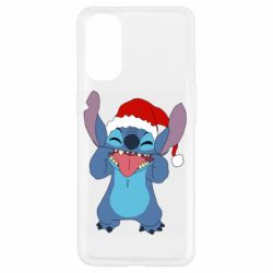 Чехол для Oppo Reno 4 Новогодний Стич - PrintSalon