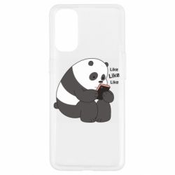 Чехол для Oppo Reno 4 Панда лайк - PrintSalon