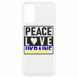 Чехол для Oppo Reno 4 PEACE LOVE UKRAINE - PrintSalon
