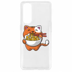 Чехол для Oppo Reno 4 Pro Cat and Ramen - PrintSalon