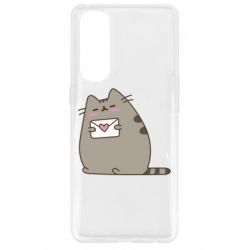 Чехол для Oppo Reno 4 Pro Cat with a letter - PrintSalon