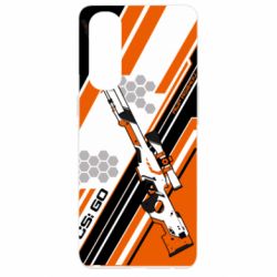 Чехол для Oppo Reno 4 Pro CS: GO AWP Asiimov Skin-PrintSalon Чехол для Oppo Reno 4 Pro CS: GO AWP Asiimov Skin