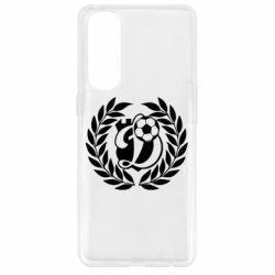 Чохол для Oppo Reno 4 Pro Динамо Київ: м'яч, колоски лого