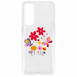 Чехол для Oppo Reno 4 Pro Flowers and Butterflies - PrintSalon