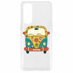 Чехол для Oppo Reno 4 Pro Hippie bus - PrintSalon