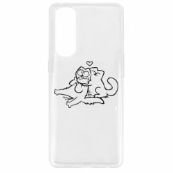 Чехол для Oppo Reno 4 Pro Кот Саймона Любовь - PrintSalon