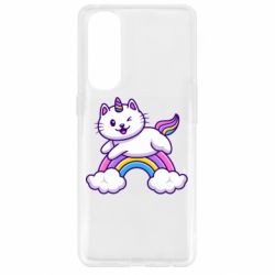 Чехол для Oppo Reno 4 Pro Котик-единорог - PrintSalon