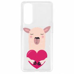 Чохол для Oppo Reno 4 Pro Lama with heart - PrintSalon