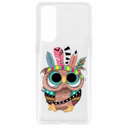 Чехол для Oppo Reno 4 Pro Little owl with feathers - PrintSalon