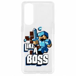 Чехол для Oppo Reno 4 Pro Minecraft Like a Boss - PrintSalon