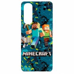 Чохол для Oppo Reno 4 Pro Minecraft Steve Alex And Dog - PrintSalon